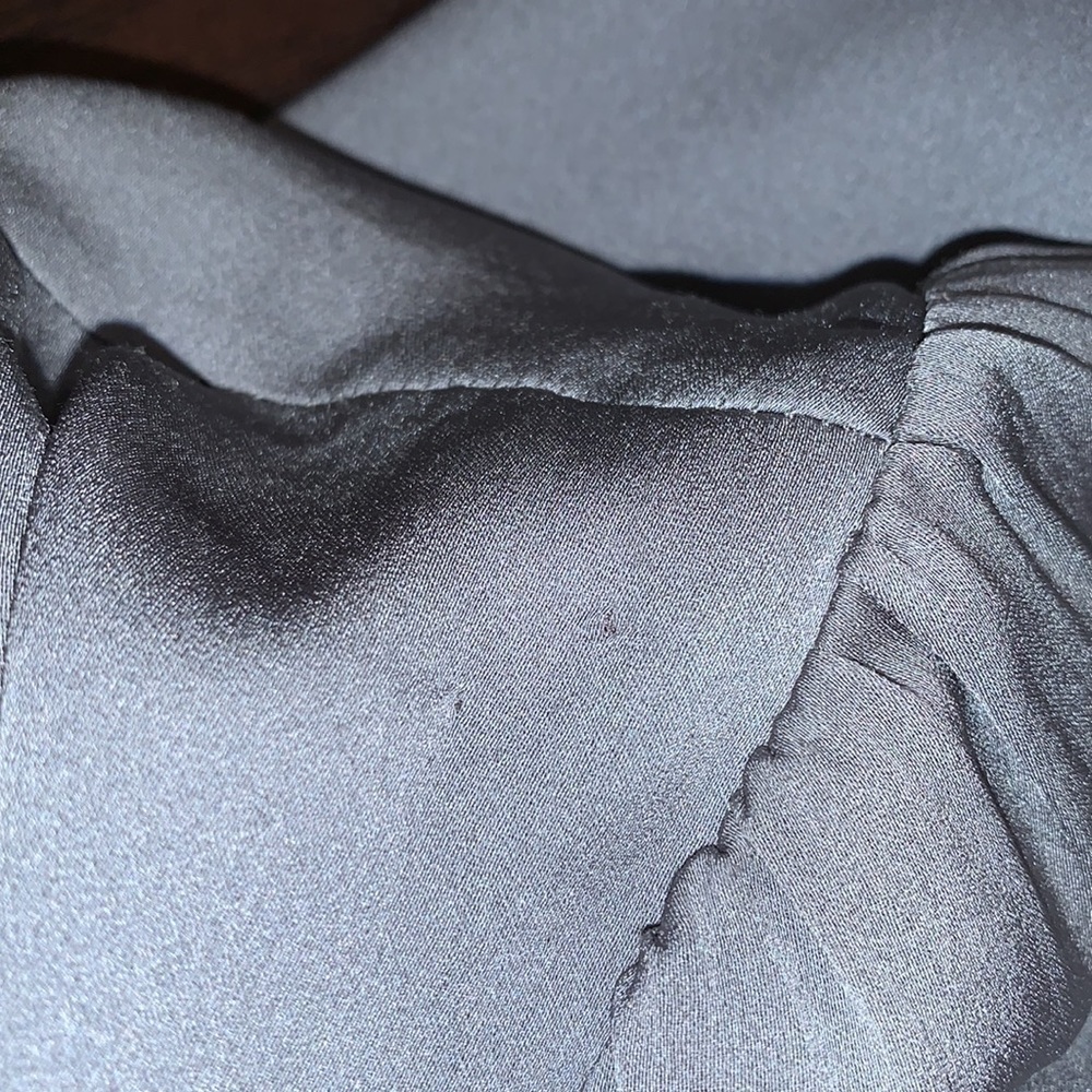 J. Crew Gray Blouse with Black Lace, sz Medium - Picture 5 of 16
